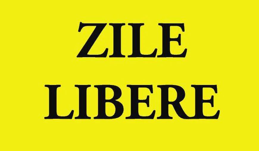 ZILE LIBERE: Guvernul a anunţat o nouă ZI LIBERĂ în 2017
