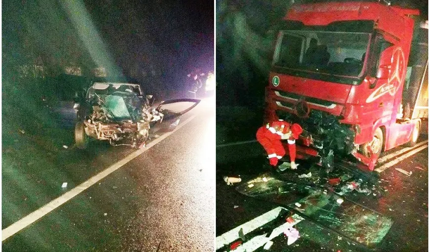 Accident grav în Arad. Un şofer bulgar a murit pe loc, iar alte două persoane au fost rănite
