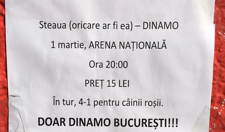 Steaua, ironizată de Dinamo. Mesaj ironic la casele de bilete înainte de returul din CUPA LIGII