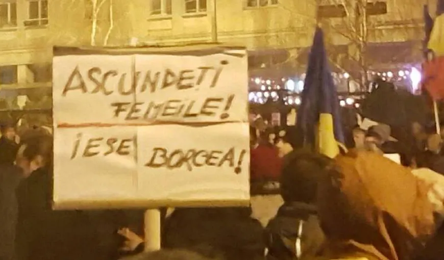 Mesaje inedite la protestele din Bucureşti: „Ascundeți femeile! Iese Borcea”