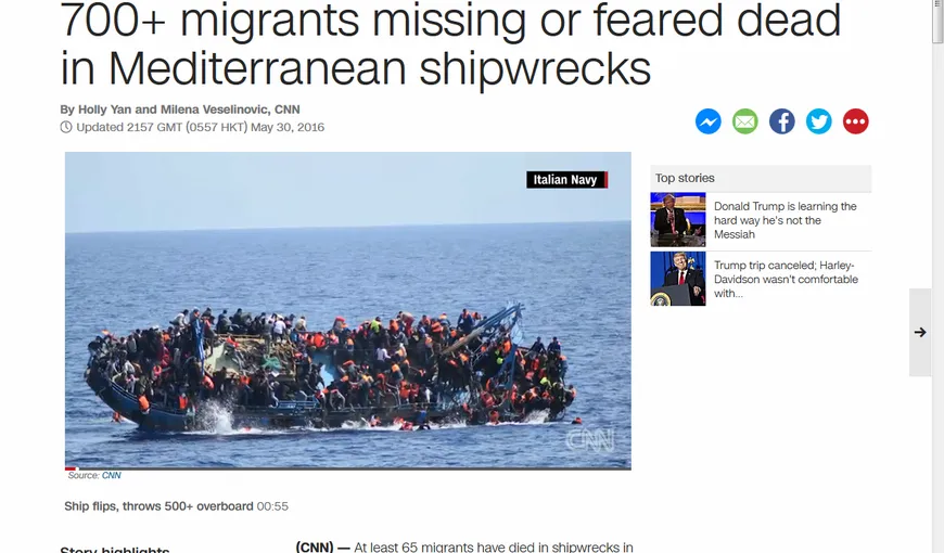 Liderii Uniunii Europene vor pune capăt afluxului de imigranţi din Marea Mediterană