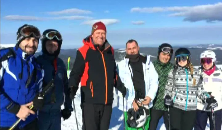 Preşedintele Klaus Iohannis se relaxează la schi în judeţul Alba