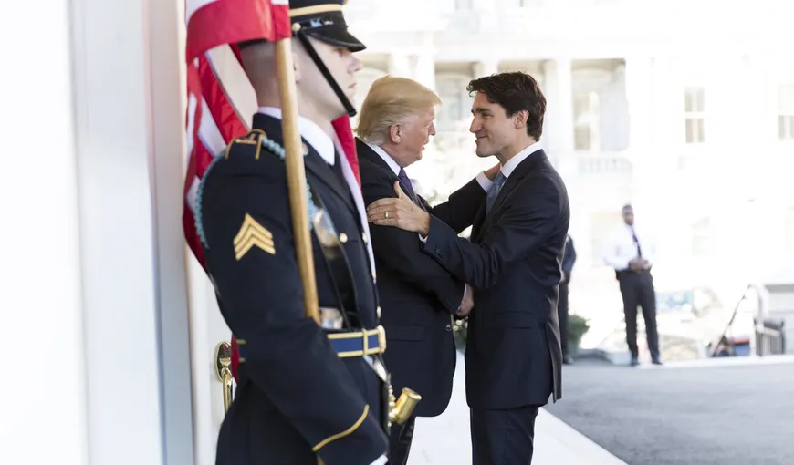 Trudeau, primit la Casa Albă de Trump. Subiectul principal: viitoarele relaţii economice între Otawa şi Washington