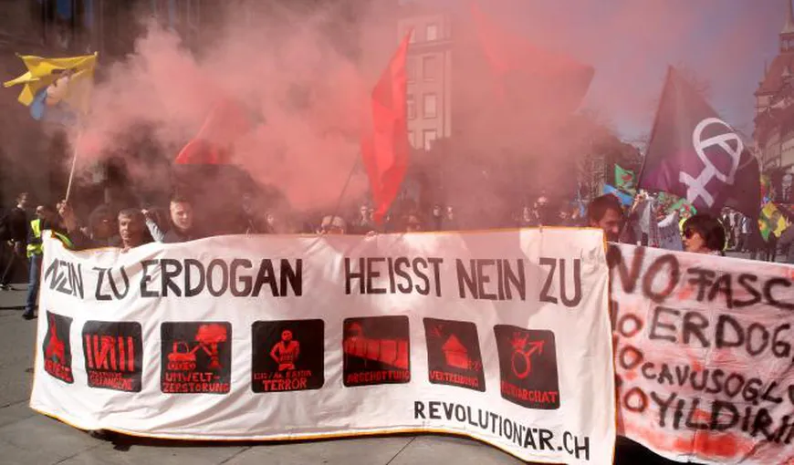 Manifestaţii în Berna, împotriva lui Erdogan. Turcia este indignată