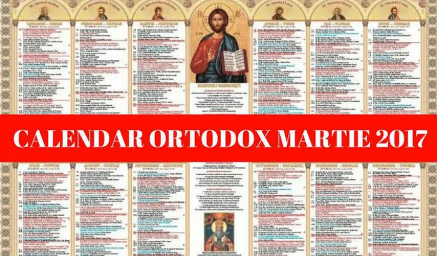 CALENDAR ORTODOX 2017: Ce sfinţi sărbătorim luni