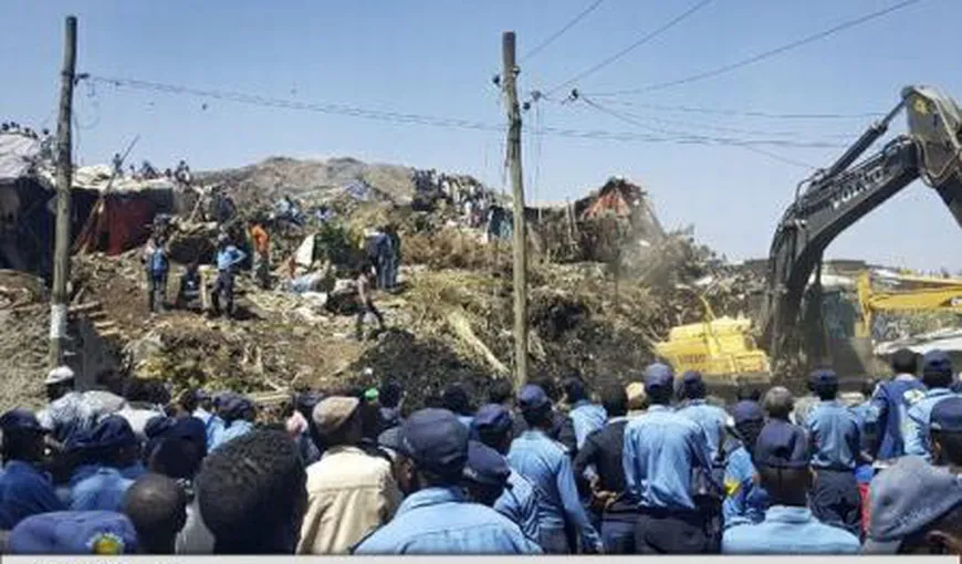 Alunecare de teren la o groapă de gunoi din Etiopia, soldată cu cel puţin 65 de morţi UPDATE