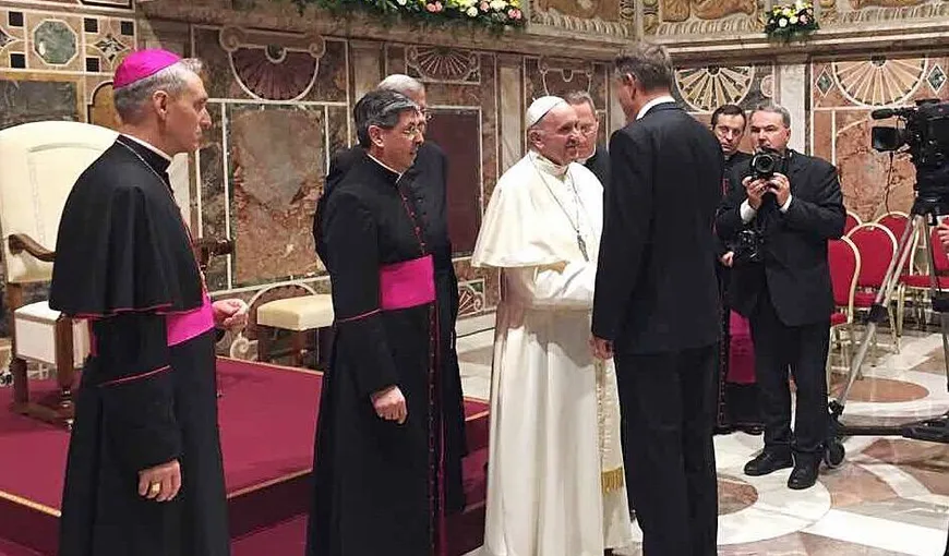 Klaus Iohannis: L-am reinvitat pe Papa Francisc în România. A părut foarte interesant, dacă se va putea, va veni
