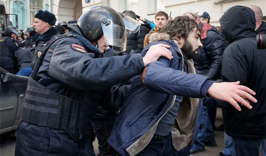 Manifestaţii anticorupţie în Rusia: Patru bărbaţi au fost inculpaţi pentru „violenţă”