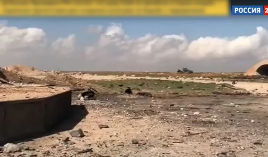 Cum arată Siria, după atacul SUA. Imagini cu baza aeriană şi de la lansarea rachetelor VIDEO