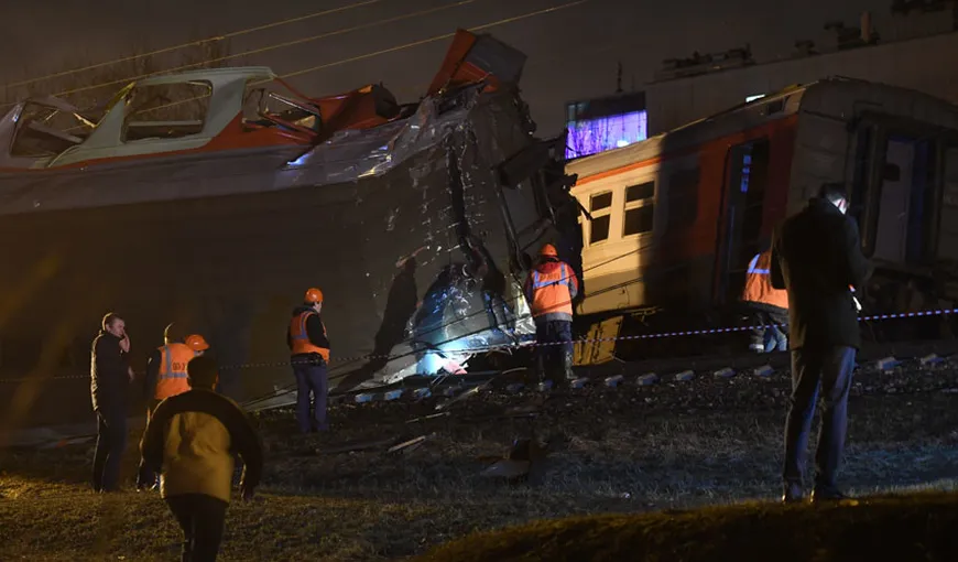 Două trenuri s-au ciocnit în vestul Moscovei: 50 de răniţi