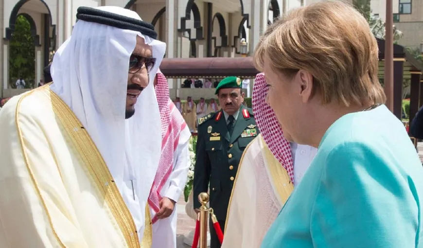 Angela Merkel nu a purtat văl islamic în timpul întâlnirii cu regele Salman al Arabiei Saudite