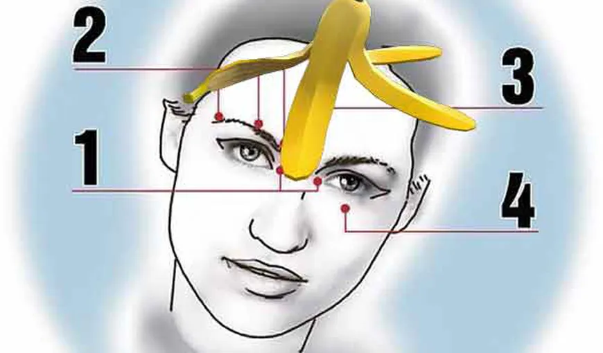 Aplică o coajă de banană pe frunte şi durerea de cap trece ca prin miracol