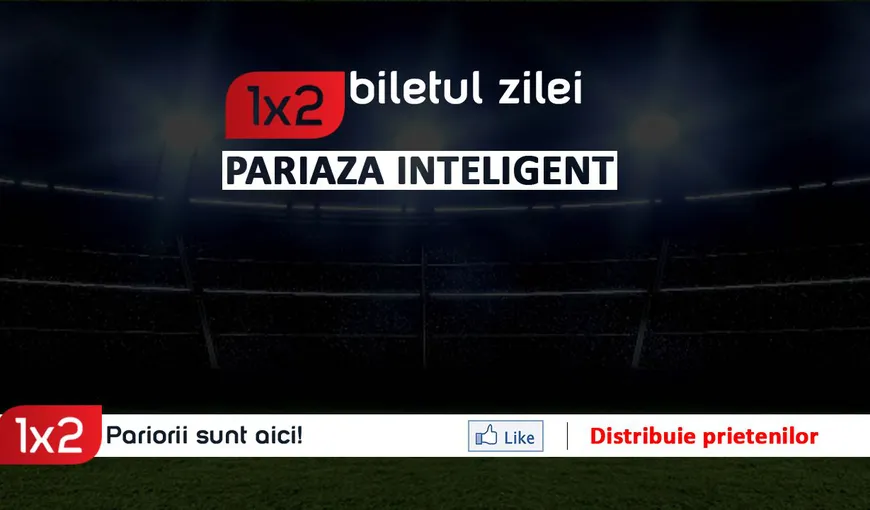 Duminica câştigurilor: Ai profit 117% cu BILETUL ZILEI pariuri1x2. Pariem exclusiv pe fotbal!