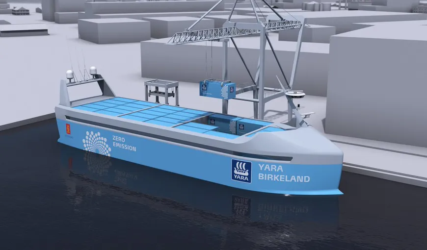 Revoluţie pe apă. Norvegia lansează primul cargou 100% electric şi autonom