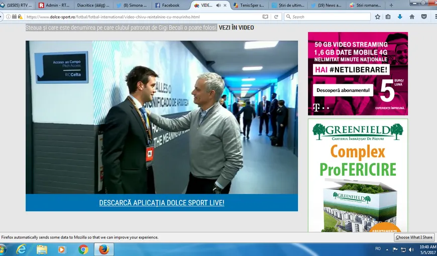 „FCSB sau Steaua?”. Jose Mourinho l-a întrebat pe Cristi Chivu despre soarta echipei lui Gigi Becali VIDEO