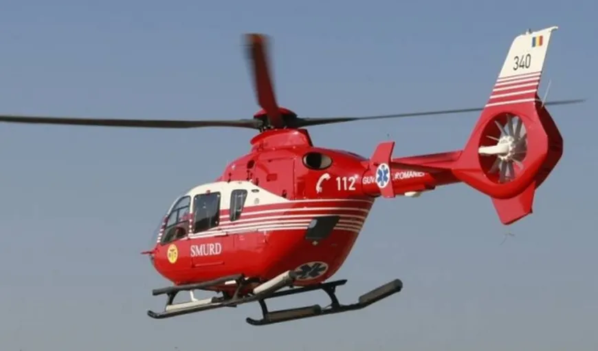 Accident grav în Argeş. Un copil a fost transportat cu elicopterul SMURD la Bucureşti după ce a fost lovit de o maşină