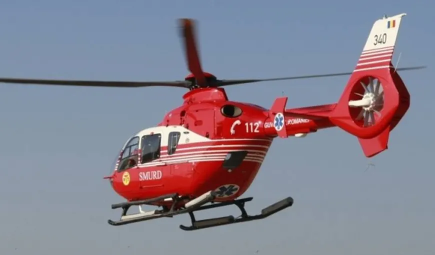 Turist israelian, preluat de un elicopter SMURD în urma unui accident pe Valea Azugii