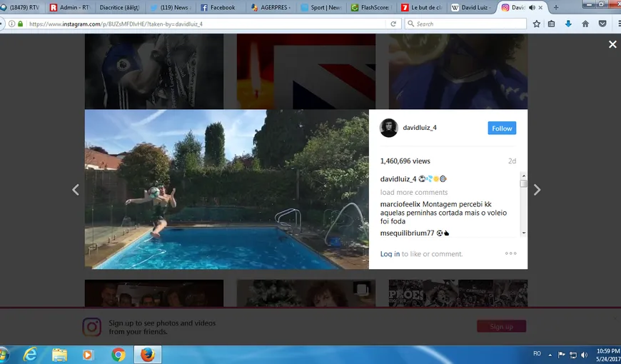 David Luiz, gol de clasă mondială în propria piscină. Execuţia care merită văzută VIDEO
