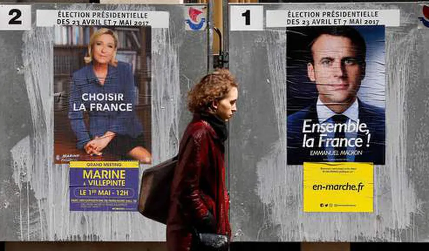 Alegeri prezidenţiale în Franţa: Emmanuel Macron se distanţează de Marine Le Pen în preferinţele electorale
