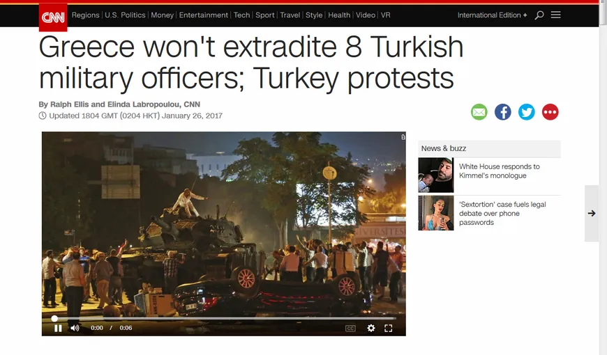 Jusţiţia din Grecia a blocat extrădarea militarilor turci care au fugit din ţară după puciul de la Ankara eşuat