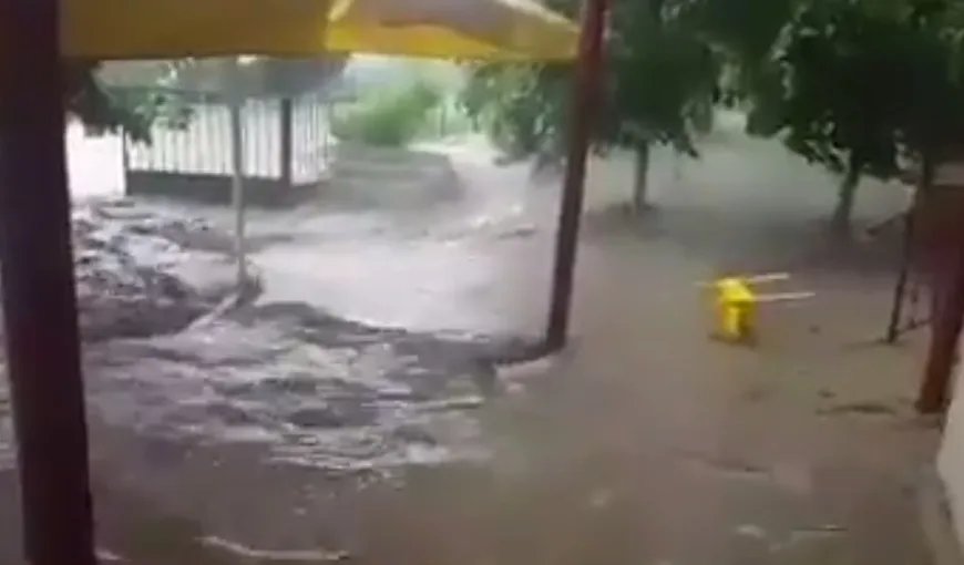 Ploaia torenţială a făcut prăpăd în Alba. Mai multe gospodării şi drumuri au fost inundate