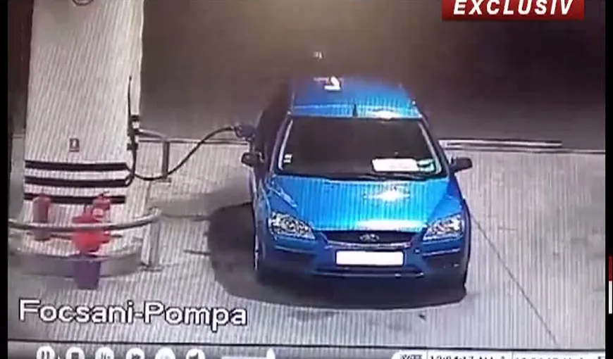 Incident la o benzinărie. Pompa de benzină a fost distrusă, iar paguba ajunge la două mii de euro VIDEO