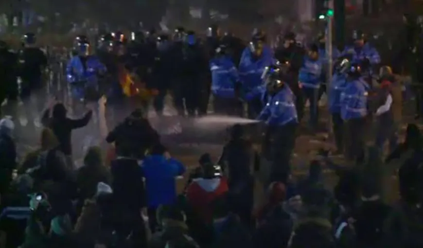 Jandarmeria: Şi acum analizăm imaginile de la protestele din luna februarie. Nimeni nu scapă de amenzi
