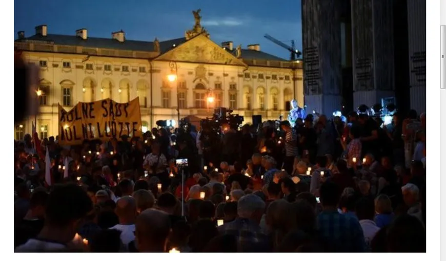 Demonstraţii în Polonia împotriva reformelor în Justiţie. UE, „preocupată” de demonstraţii