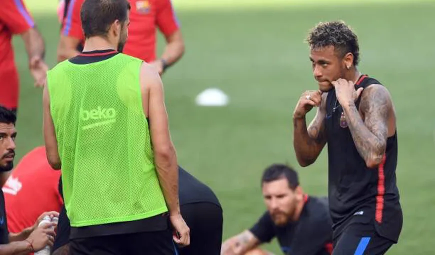 Neymar, tot mai stresat la Barcelona. A sărit la bătaie cu un coleg şi a părăsit nervos antrenamentul VIDEO