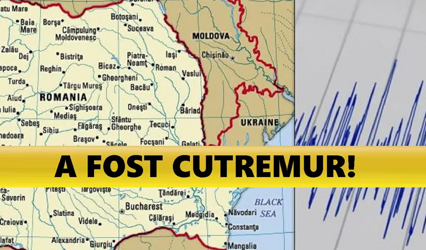CUTREMUR cu magnitudine 3.8 în zona Vrancea-Buzău