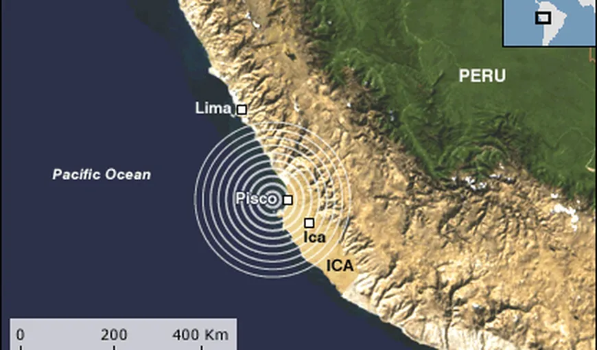 Cutremur de magnitudine 5.6 în apropiere de Peru. Cel puţin o persoană a murit
