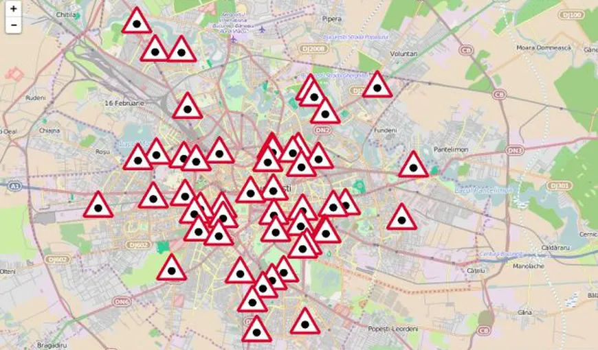 Topul celor mai periculoase străzi din Bucureşti: 36 de accidente, cu 46 de victime, într-un singur an