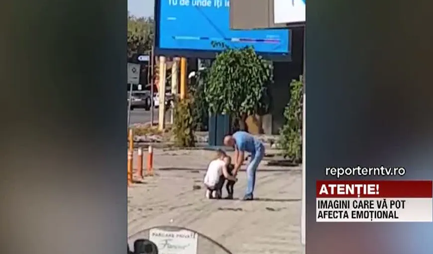 Mamă bătută în plină stradă. Copilul a fost trântit la pământ VIDEO