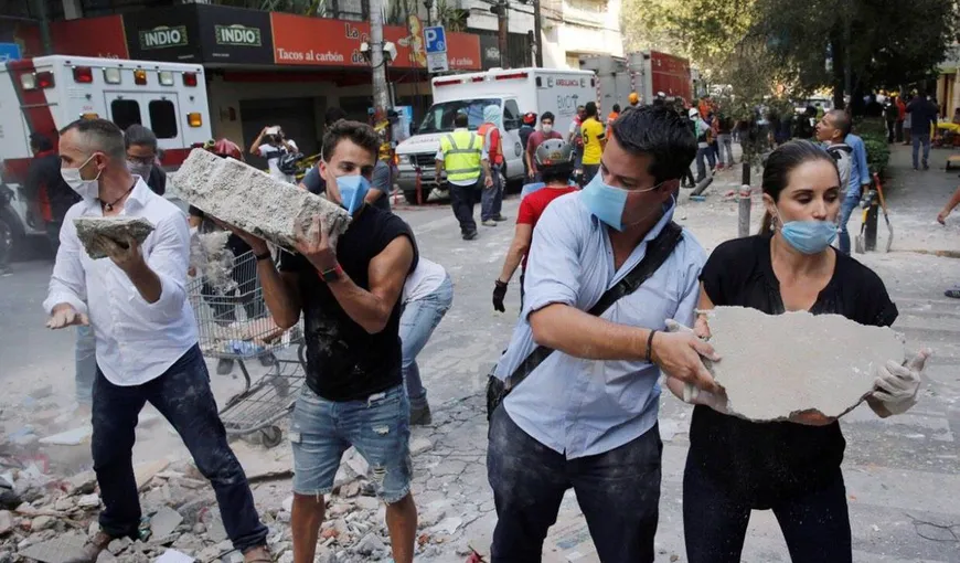 Cutremur Mexic: Bilanţ catastrofal, zeci de clădiri distruse şi sute avariate în capitala Ciudad de Mexico