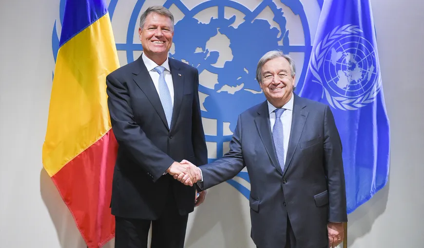 Klaus Iohannis a discutat cu secretarul general ONU despre candidatura României la Consiliul de Securitate