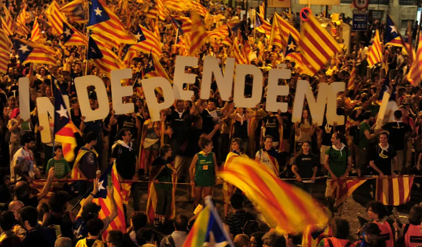 Miting de amploare în Barcelona. Manifestanţii cer independenţa Cataloniei