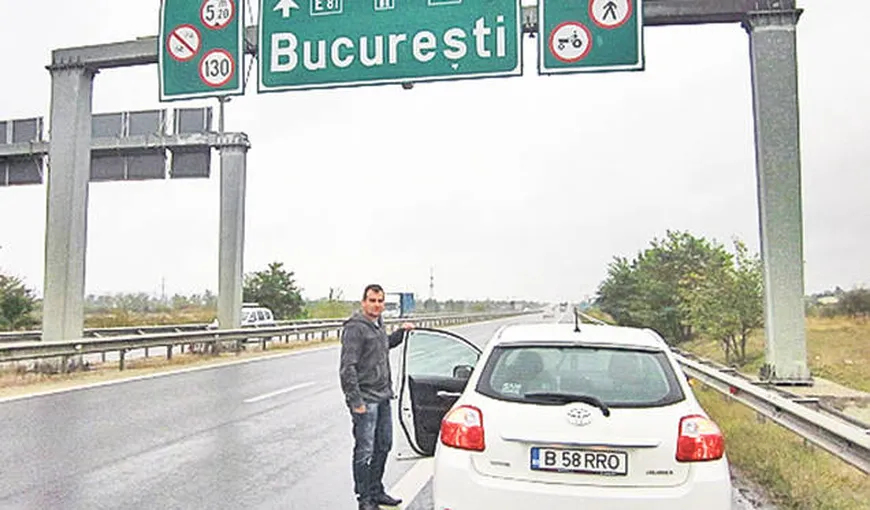 Aglomeraţie pe autostrada Bucureşti-Piteşti, la intrarea în Capitală