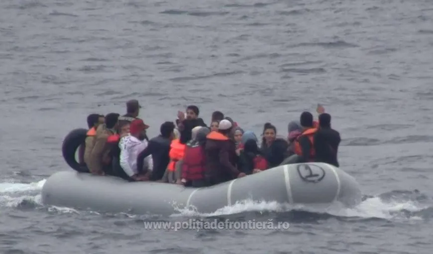 Operaţiune a poliţiştilor de frontieră români în Marea Egee. 60 de persoane au fost salvate