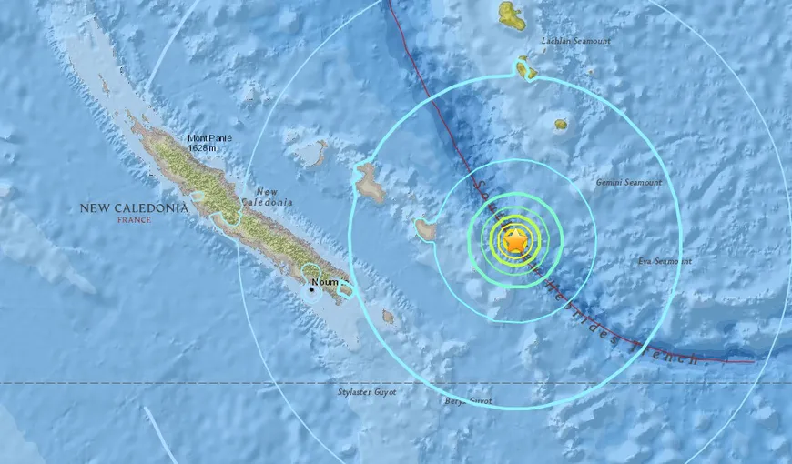 Un cutremur cu magnitudinea de 6,8 grade s-a produs în apropiere de Noua Caledonie