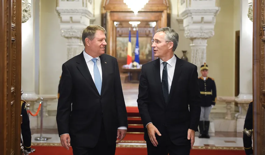 Jens Stoltenberg, secretarul general al NATO, primit de preşedintele Klaus Iohannis la Cotroceni. „România este un exemplu”