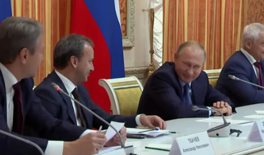 Omologul ministrului Daea din Rusia îl face pe Putin să râdă cu lacrimi VIDEO