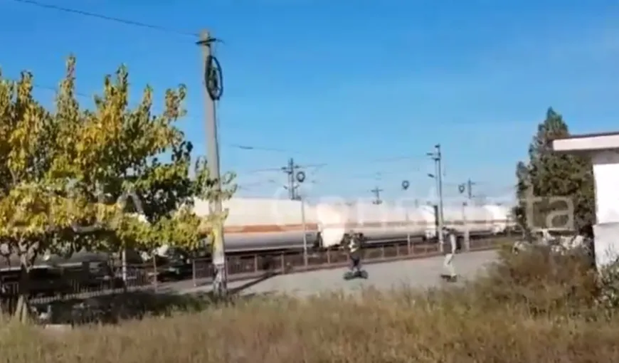 Scurgeri de gaz dintr-un tren încărcat cu GPL. Pompierii au izolat zona, patru trenuri afectate VIDEO