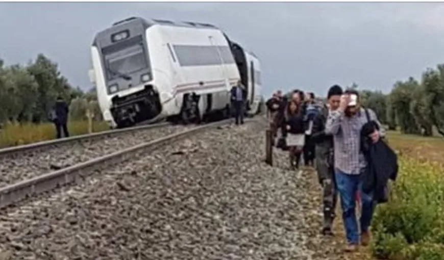 Accident de tren între Sevilla şi Malaga, un vagon a sărit de pe şine. Mai multe persoane sunt în stare gravă