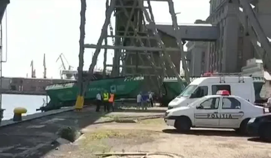 Accident de muncă în Portul Constanţa. O macara a căzut peste trei persoane VIDEO