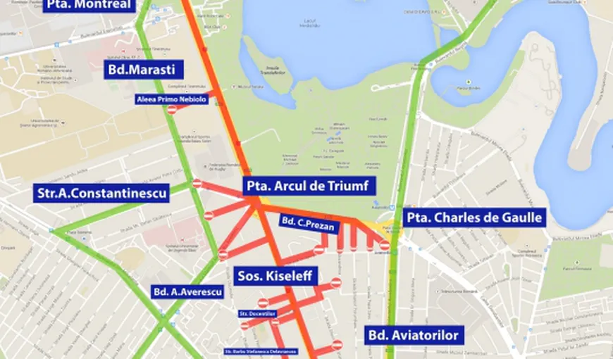 Traficul rutier va fi restricţionat pe 1 Decembrie pentru efectuarea paradei militare. RUTE OCOLITOARE