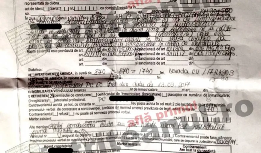 O poliţistă i-a luat permisul unui şofer, după care l-a amendat pentru că nu are actul la el
