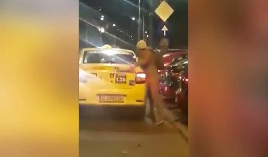 Scene violente în Capitală. Client nervos, scandal în plină stradă cu un taximetrist
