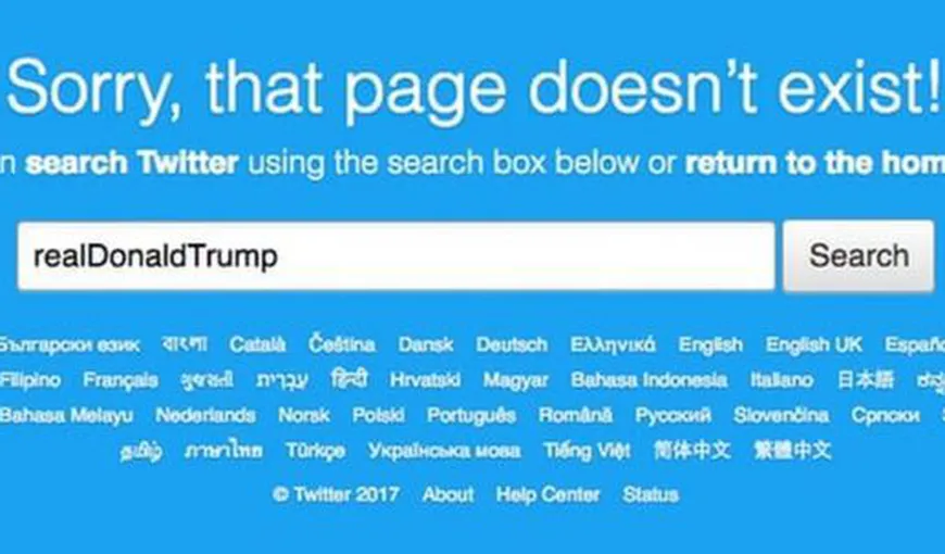 Contul de Twitter al lui Donald Trump a fost „dezactivat accidental” timp de 11 minute
