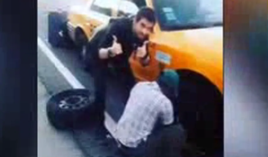 Tuncay Ozturk a ajutat un taximetrist american să facă pana la maşină VIDEO