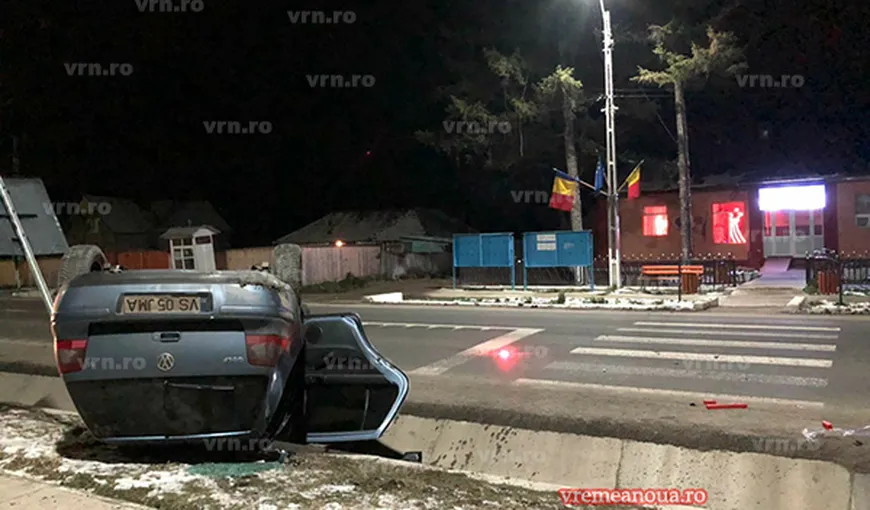 Accident incredibil în Vaslui. Trei oameni, la un pas să fie spulberaţi de un şofer de 22 de ani VIDEO